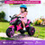 12V Electric Kids Motorcycle for 3-8 Year Old Boys Girls, 3-Wheel Ride-On Toy Motorbike with Lighting Wheels, Music Player (Connect with Phone) and Hand Drive (Pink)