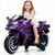 12V Kids Electric Motorcycle, on Car LED Lights, Music Player & Horn with Training Wheels, Pedal, MP3, USB Port, Electric Motorcycle for Kids Children Ages 3+, Gift for Boys & Girls（Purple）
