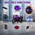 12V Kids Electric Motorcycle, on Car LED Lights, Music Player & Horn with Training Wheels, Pedal, MP3, USB Port, Electric Motorcycle for Kids Children Ages 3+, Gift for Boys & Girls（Purple）