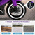 12V Kids Electric Motorcycle, on Car LED Lights, Music Player & Horn with Training Wheels, Pedal, MP3, USB Port, Electric Motorcycle for Kids Children Ages 3+, Gift for Boys & Girls（Purple）