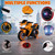 Children's Electric Motorcycle - 12V Electric Motorcycle, Manual Throttle, LED Wheel hub, Music Function, Suitable for Outdoor Riding- Ages 3-6 (Orange + Plastic + 50-99 Lbs)