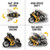 Liberty Imports 2.4G RC Remote Control Stunt Motorcycle with Riding Figure, 1:10 Scale High Speed Cross Country 360 Degree Rotation Drift Shockproof Racing Motorbike (Yellow)