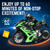 Liberty Imports 2.4G RC Remote Control Stunt Motorcycle with Riding Figure, 1:10 Scale High Speed Cross Country 360 Degree Rotation Drift Shockproof Racing Motorbike (Green)