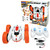 LEXiBOOK- Crosslander Luminous Terrain Car, Wrist Remote, Rechargeable, Electronic Action Kit, White/Orange, Color