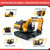 Fistone RC Semi-Trailer Truck & Friction Powered Excavator Toy Set, 1:24 Scale with Sound and Lights, 6 CH Remote Control Flatbed Truck and Inertia-Powered Excavator Toys for Kids Boys，Red