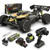 RIAARIO 1/10 Brushless RC Cars, RTR, Beginner, MAX 50+ MPH, Metal Drivetrain, 4WD, Waterproof Electronics, Carbon Fiber, Black, Ages 14+