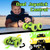 Threeking Remote Control Car 4WD 360° Flip Stunt Double Sided Driving Durable RC Cars with Breathing Soft Lights, Green, Unique Toys Gifts for Boys Girls Ages 6-12