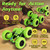 Threeking Remote Control Car 4WD 360° Flip Stunt Double Sided Driving Durable RC Cars with Breathing Soft Lights, Green, Unique Toys Gifts for Boys Girls Ages 6-12