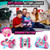 Hamdol Pink RC Car for Girls Age 6+, 360° Rotating Stunt Remote Control Vehicle with LED Lights, Upgraded 4WD USB-C Rechargeable Electric Toy, Perfect Birthday, Holiday