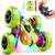 Zalneo Remote Control Stunt Car – 4WD 360° Flip Double‑Sided RC Car LED Light Bar & Modular USB‑C Battery, 2.4 GHz Off‑Road Toy, Birthday for Boys Girls Ages 6‑12, Green