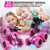 QUNREDA RC Cars, Rose Remote Control Car for Girls, 2.4 GHZ Double Sided RC Stunt Car 360° Rotating Remote Control Crawler with Headlights Car Toys for 6 7 8 9 10 11 12 Girls Birthday Gift