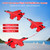 Beffkkip RC Airplane 2CH RC Plane 2.4GHz Remote Control Plane RTF SU35 RC Jet Easy to Fly FX620 Airplane Toys rc Planes for Adults, Kids and Beginner with Night Lights（Red）
