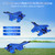 Beffkkip RC Plane 2CH Remote Control Plane SU35 RC Jet 2.4GHz RC Airplane RTF Easy to Fly FX620 Airplane Toys for Beginner, Kids and Adults,with Night Lights USB Charging（Blue）