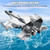 QuirkyGlee Rc Plane F-22, Stealth Raptor Remote Control Airplane 3 Channel Stunt Fighter with 3 Modes Xpilot Stabilization System Easy Fly for Beginners, Aircraft Toy Gift for Adults