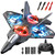 NIPLOOOW Foam Remote Control Airplanes Rc Planes for Kids 4-8, Remote Control Planes Fighter Jet with Light, 360° Flip Fighter Jet Toy, Gravity Sensing, Stunt Roll, Gifts for 6 7 8 10 12 Year Old Boys