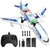 LEFEI Rc Drone Remote Control Airplane -2.4GHz Foam V17 Jet Fighter Stunt,360° Drop-Resistant Stunt Spin Remote & Light RC Airplane with 2 Batteries for Kids Boys Girls (White)