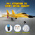 SU-27 RC Airplane,2.4GHz 2 Channel Remote Control Plane with Gyro Night Lights and 2 Batteries, Easy to Fly for Adults, Beginners and Kids Yellow Toy