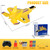 Fremego F22 RC Airplane 2.4GHz Remote Control Plane with Gyro Stabilizer, LED Lights & Dual Batteries, Easy Fly RC Glider for Kids Boys Adults Beginners(Yellow)