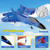 Fremego RC Airplane F22 Fighter Jet for Kids & Adults 2.4GHz Remote Control with Gyro Stabilization, LED Lights, Crash Resistant EPP Foam, Perfect Beginner Gift(Blue)