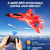 ANTSIR Remote Control Plane F-22 Raptor, 2.4GHz Durable Foam Rc Airplane with Smart Gyro/LED Lights/3 Rechargeable Batteries, RC Jet Glider Toy Gift for Kids Boys Girls 8-16 Year Old (Red)