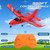 HRZPACT RC Airplane, 2.4GHZ Remote Control Airplane 2CH RC Plane, Hobby RC Airplanes Toy W/ 3 Batteries & Gyro Stabilizer, Easy to Fly for Beginners Kids Boys Girls Adults (Red)