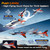 DEERC F-16 Style RC Airplane (X-62A Vista), 4-Channel Remote Control Jet with 6-axis Gyro Stabilizer EPP RTF Hobby Glider Aircraft Plane Easy to Fly for Adults Boys