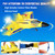 Yellow RC Plane for Kids Upgrade F-22 Raptor Fighter RC Airplane Remote Control Airplane Toys 2.4 GHZ Smart 6-axis Gyro Stabilizer RTF RC Jet Aircraft Easy to Fly Outdoor Toy RC Glider for Beginners