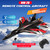 RoofWorld New Upgrade SU27 RC Airplane, Remote Control Fighter Toys, 2.4GHz 6-axis Gyro Stabilizer RTF Glider Aircraft Plane with 2 Batteries Easy to Fly Outdoor Toy for Adults Kids Beginners Boys