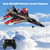 RoofWorld New Upgrade SU27 RC Airplane, Remote Control Fighter Toys, 2.4GHz 6-axis Gyro Stabilizer RTF Glider Aircraft Plane with 2 Batteries Easy to Fly Outdoor Toy for Adults Kids Beginners Boys