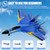 crohorizon RC Planes for Kids,Remote Control Airplanes Toys for Boys Girls,2CH Outdoor Foam RC Glider Fighter Jet for Teen and Adults Hobby Blue