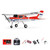 Fms Rc Planes for Beginner 1220mm Ranger Reflex V3 Red Remote Control Airplane Hobby Rc Airplanes for Adults RTF