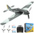 ANBURI RC Plane 4 Channel RC Airplane FW190 Ready to Fly with Upgraded Xpilot Stabilization System & One Key Aerobatic, Remote Control Airplanes for Beginners Adult