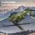Hanll Black Hawk K200 6CH Simulation RC Helicopter with Brushless Motor, Optical Flow & Altitude Hold, One-Key Inverted Flight, 2.4G Remote Control, High Simulation Aerobatic Model (Green/4 Battery)