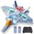Tubokoro RC Planes for Kids Adults, V50 Foam Remote Control Airplane Jet Helicopter Drone Toys for Kids Adults 8-12 12-16, Remote Control Plane Airplane Toys with Led Lights, 360° Flip Stunt Rotation