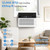 AC Window Unit Cools Up 550 Sq.ft, Saddle Air Conditioner Window Unit with Full Window View,Low Noise,6 Modes