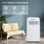 8000 BTU Compact AC Unit with Cooling, Dehumidifier, Fan, Remote Control and Window Mount Kit Included, White