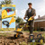 Garden Tools - Cordless Tiller Cultivator Compatible with DEWALT 20V MAX Battery (Tool Only), 310RPM Electric Rototiller with 40 Steel Tines, 9.1In Tilling Width & 6.3In Depth Tiller, Folding Design