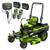 Greenworks 60V 60" Zero Turn, (2) 20.0Ah + (4) 10.0Ah Batteries + Wall Charger