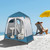 Vasitelan 2 Room Shower Tent, 7.5 FT Instant Pop Up Shelter with Carrying Bag, Privacy
