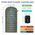 Weather Winter Oversized Sleeping Bag for Adults Camping Zero Degree Big and Tall with Compression Sack