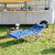 Folding Camping Cot Portable Outdoor Bed for Adults w/Mat & Storage Bag & Carry Bag