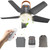 Portable Ceiling Fan with Light & Remote,20" 20400mAh Battery