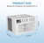 Smart Window Air Conditioner 2PCS, 8,000 BTU Cools Up to 350 Sq.Ft – Quiet 115V Cooling, WiFi & App Control, Voice Compatible, Dehumidifier