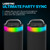 JLab, Epic Party, Portable Bluetooth Speaker, 360-Degree Sound, RGB LED Lighting, Black