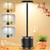 Portable Rechargeable Wireless Lamps with Speaker, 3 Color Dimming, 5000mAh Desk Lamp for Bedside, Office, Set of 2, Black