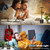 Portable Rechargeable Wireless Lamps with Speaker, 3 Color Dimming, 5000mAh Desk Lamp for Bedside, Office, Set of 2, Black