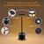Portable Rechargeable Wireless Lamps with Speaker, 3 Color Dimming, 5000mAh Desk Lamp for Bedside, Office, Set of 2, Black