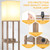 Mlambert Modern Shelf Floor Lamp with Wireless Charger & Fast Charging USB Ports & Type C Port & 2 Power Outlets