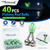 40 pcs Fishing Pole Copper Catfish Bells Clamp on for Rods Tips