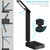 Drevet LED Desk Lamp with Wireless Charger, Desk Table Light with USB Charging Port and 2 Outlets, 3 Lighting Modes, 3 Level Brightness
